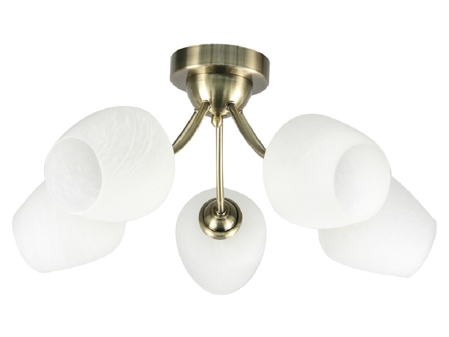 Lampa sufitowa Zina 5-punktowa metalowa złota