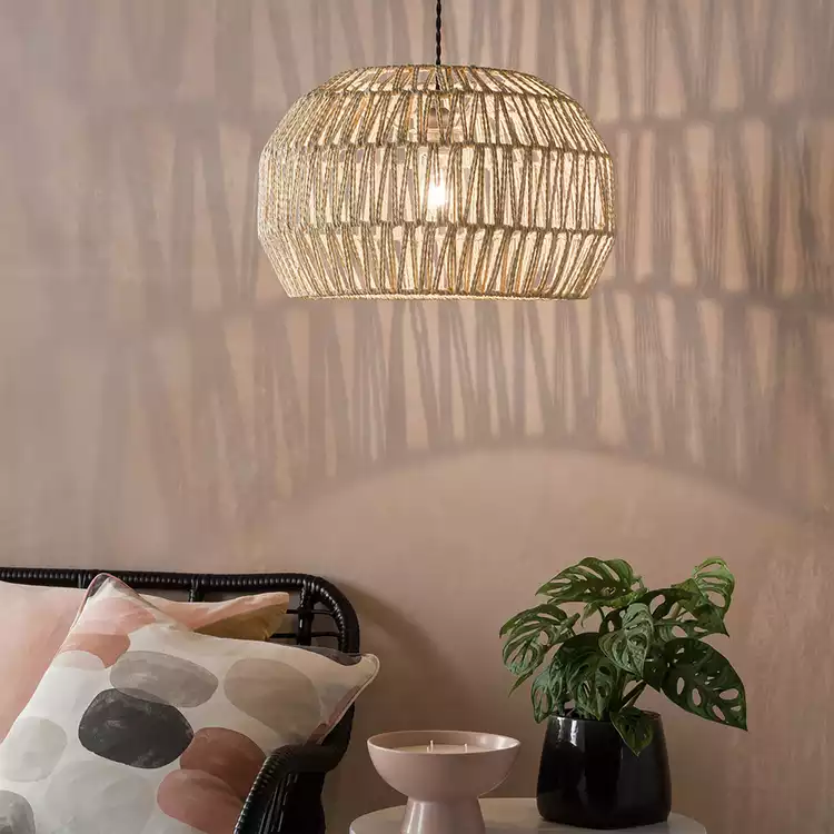 Habitat Natural Paper Rope Easy Fit Lampshade - 39cm