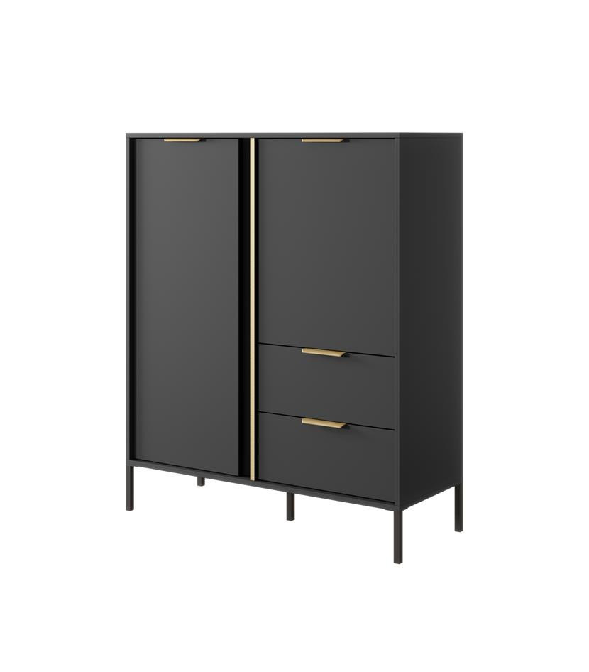LARS - KOMODA Wysoka 2D2S 103 antracyt