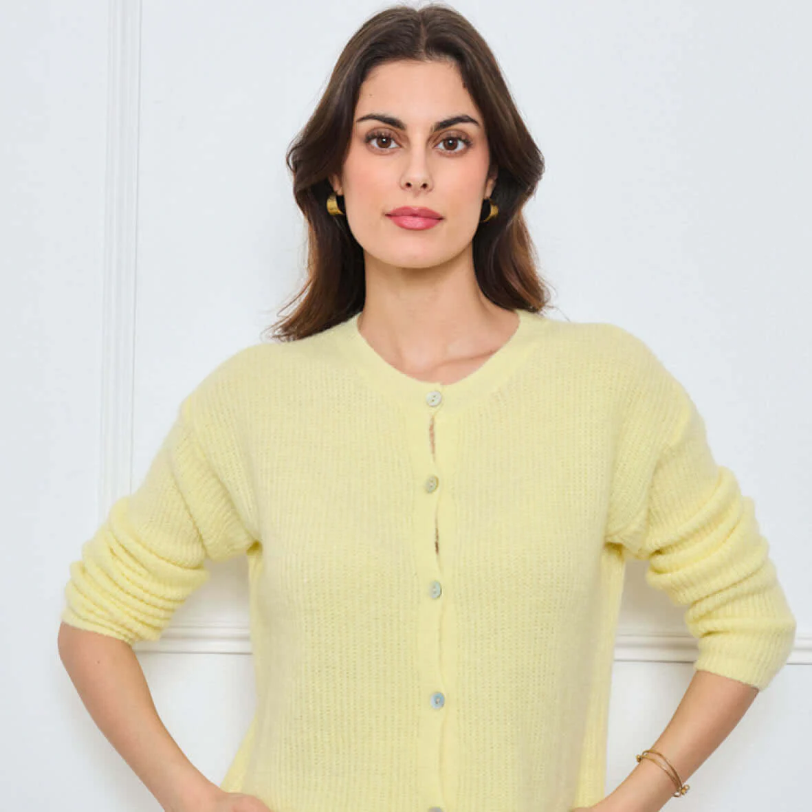 COL ROND AVELINE JAUNE POUSSIN