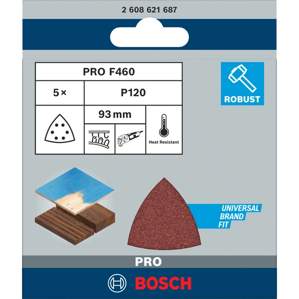 Schleifblatt-Set, 5 Stück, Körnung 120