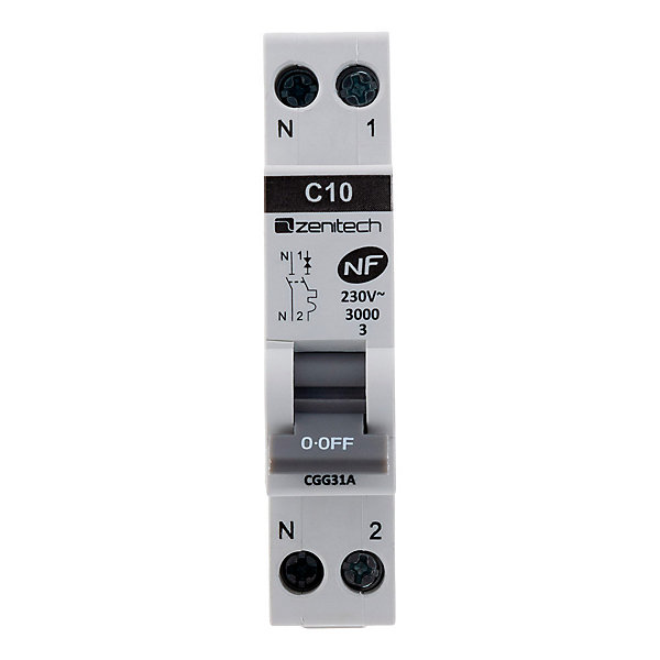 Disjoncteur 10A PH/N - NF - Zenitech