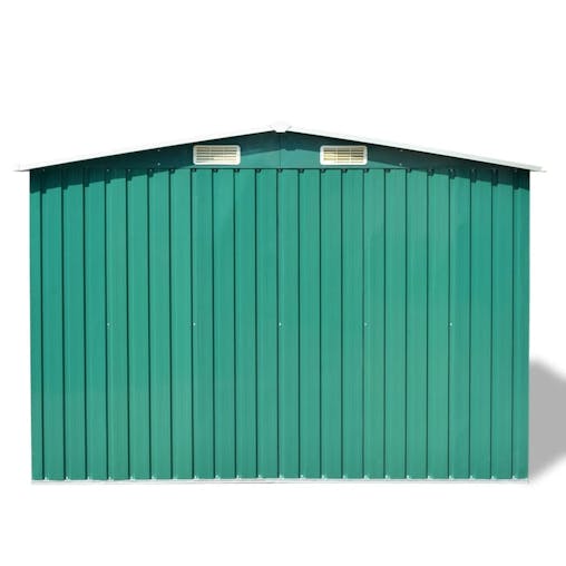 NNEVL Garden Storage Shed Green Metal 257x205x178 cm