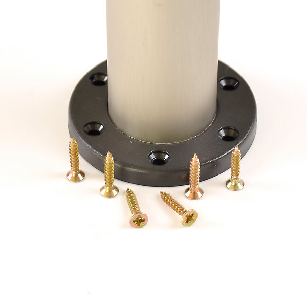 4 un. Pied rond pour meuble en aluminium diamètre 40mm hauteur 200mm inox mat avec régulateur de nivellement