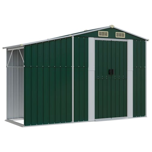 NNEVL Garden Shed Green 277x192.5x179 cm Galvanised Steel