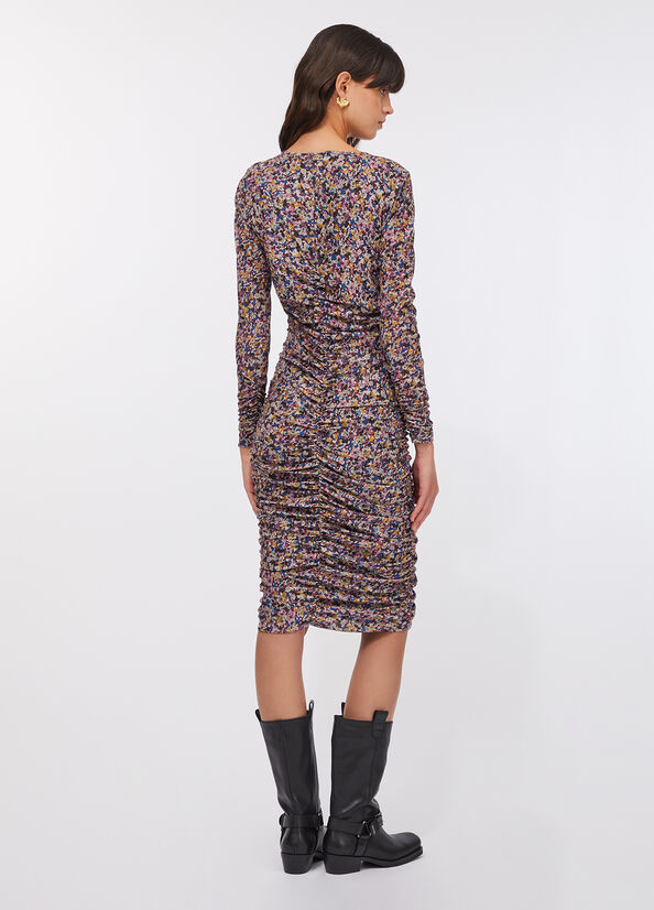 Abito longuette con stampa