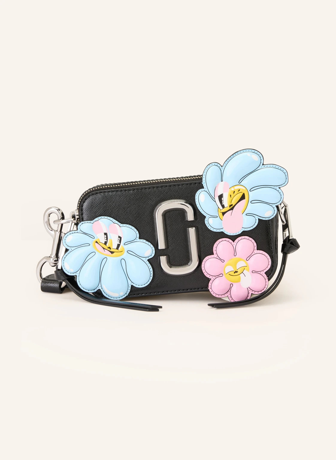 MARC JACOBS Saffiano-Umhängetasche THE SNAPSHOT FLOWER PATCHES