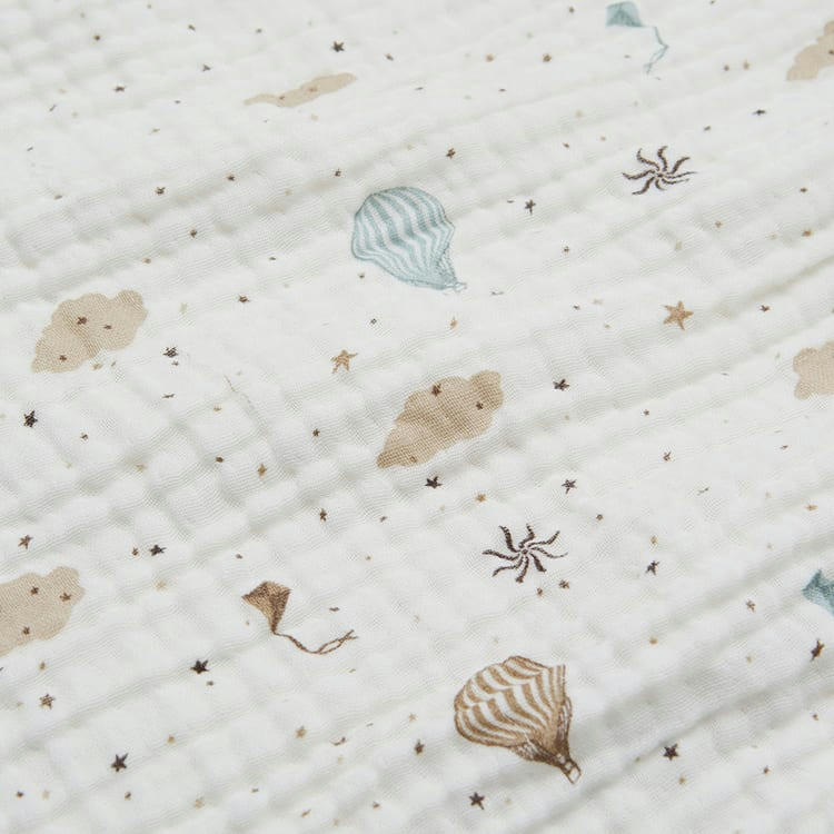 - Couverture en mousseline de coton bio Dreamland (100 x 100 cm)