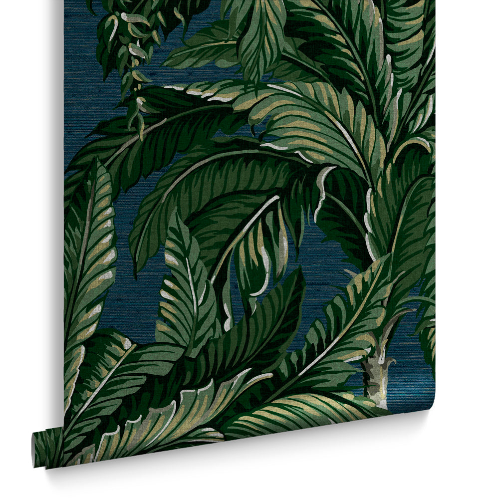 Graham & Brown Vliesbehang - Daintree Palm Midnight - 10mx52cm