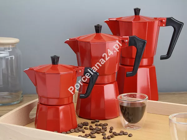 Kawiarka 3 x 50 ml Pezzetti - Italexpress Czerwona 1.KA-PEZI-CZE03