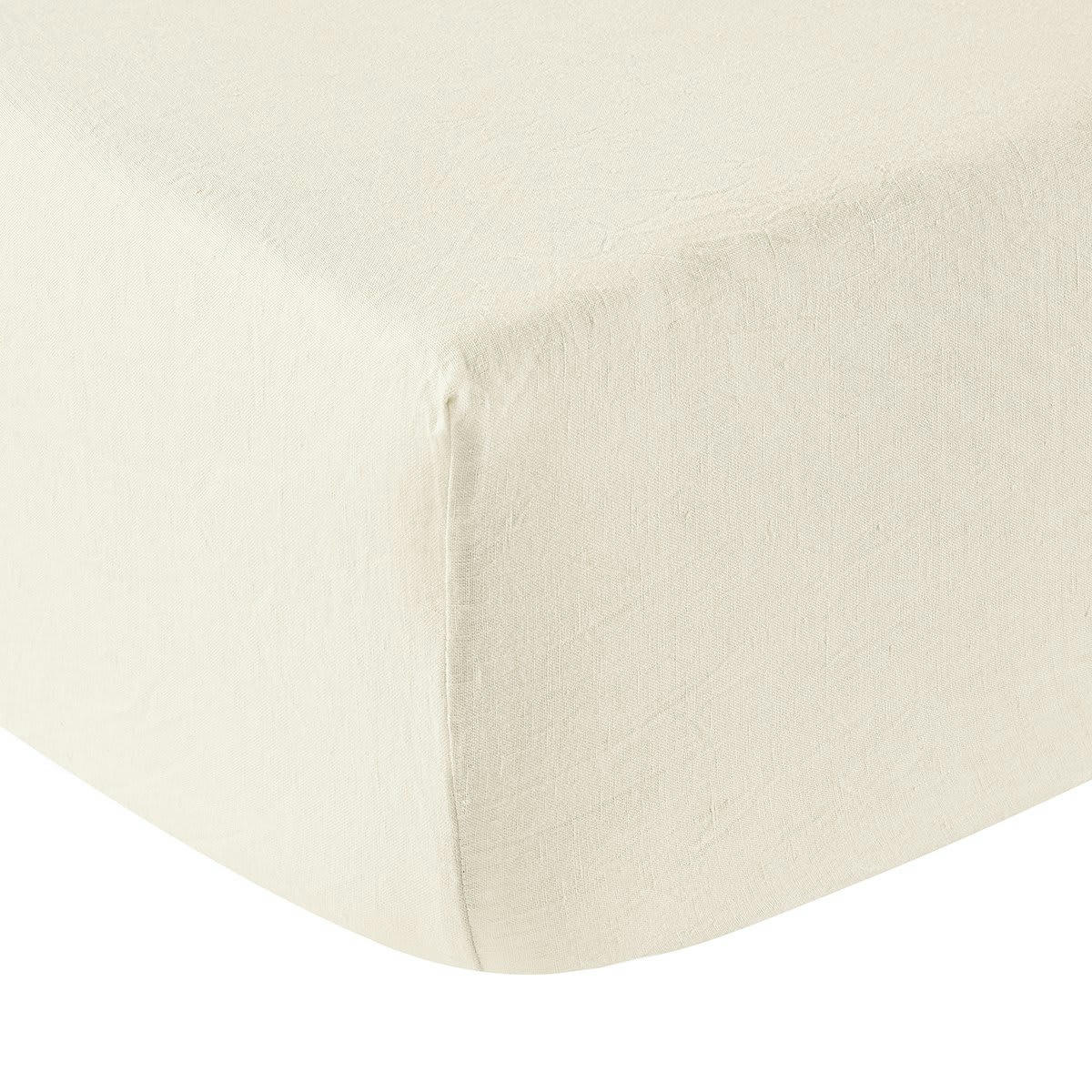 LIN LAVÉ LINA - Drap housse lin naturel 90x190 cm