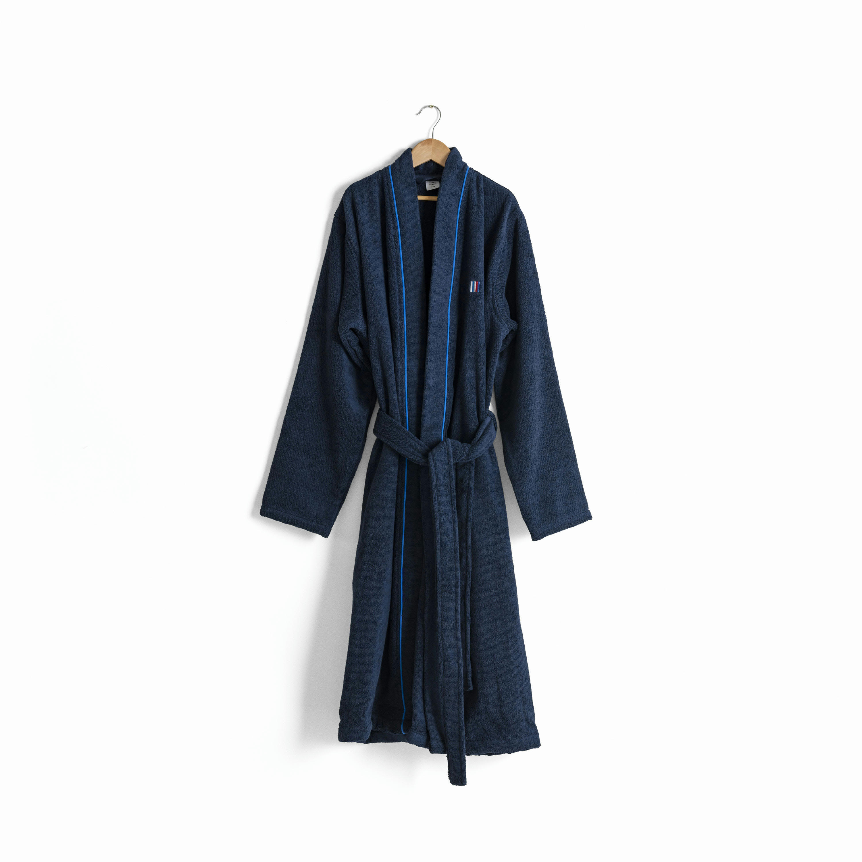 MADELEINE - Peignoir homme coton col kimono bleu