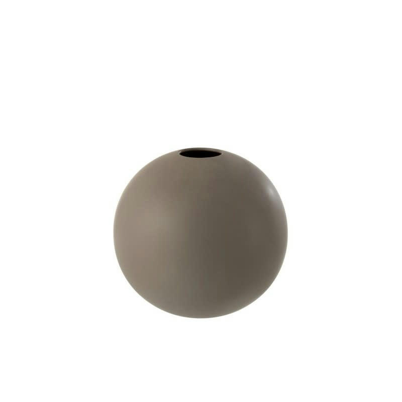 - Vase boule céramique gris foncé H23,5cm