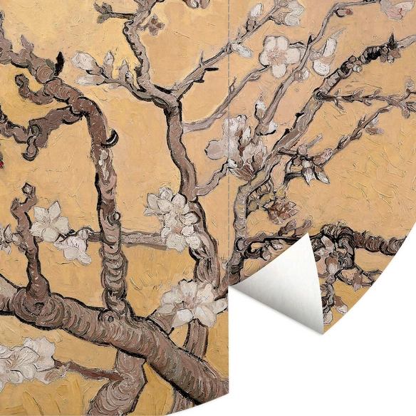 Vliestapete »Runde Vliestapete«, van Gogh Vintage Mandelblüte, mehrfarbig, matt