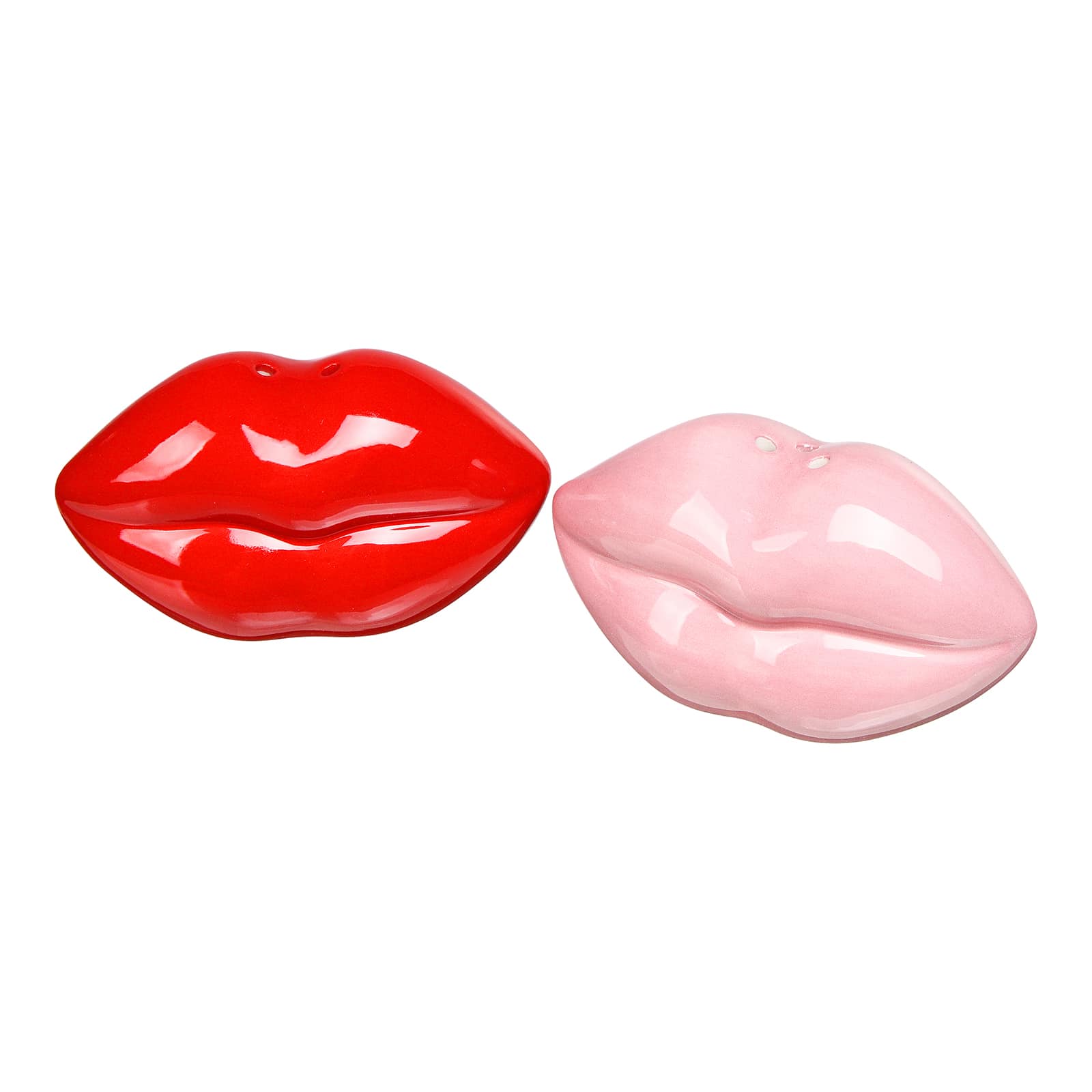 Salz- & Pfefferstreuer-Set Lippen Pink,B 80 x H 45 x T 40 mm, 2 Stück