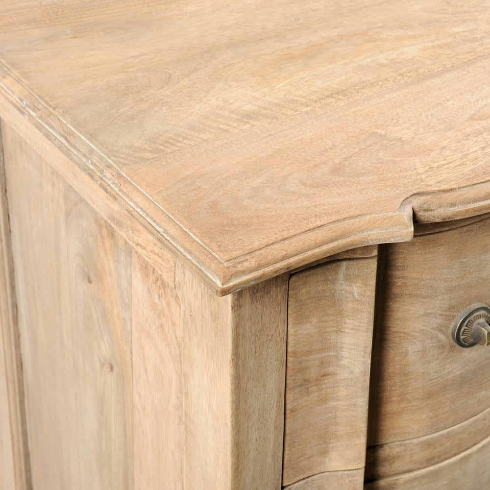 Colette - Table de chevet avec tiroirs en manguier et acacia