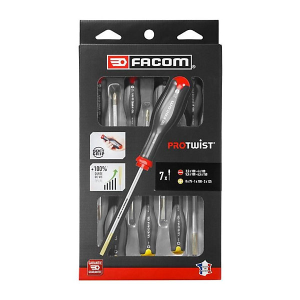 Jeu de 7 tournevis PROTWIST - FACOM - AT.7PB