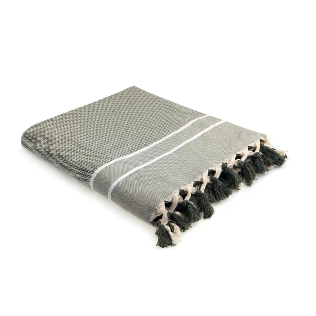 STOCKHOLM - Plaid coton  130x170 olive