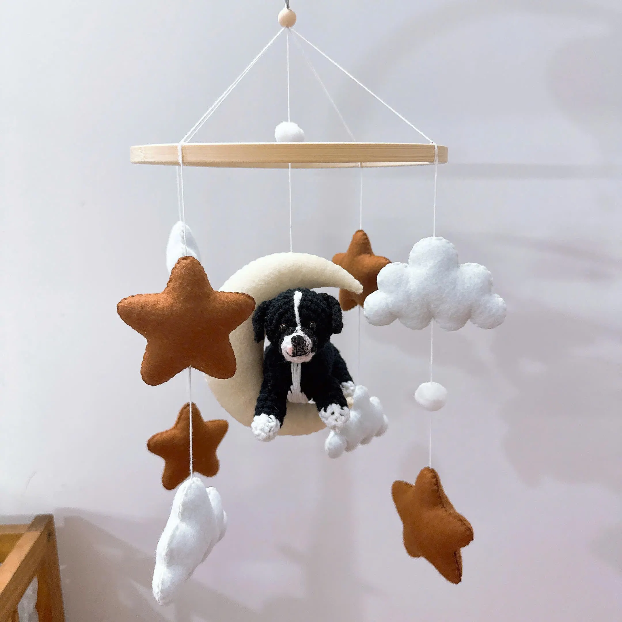 Custom Crochet Dog, Custom Baby Mobile, Crib mobile, Nursery Decor, Nursery Baby Mobile, baby shower, baby nursery, baby room decor