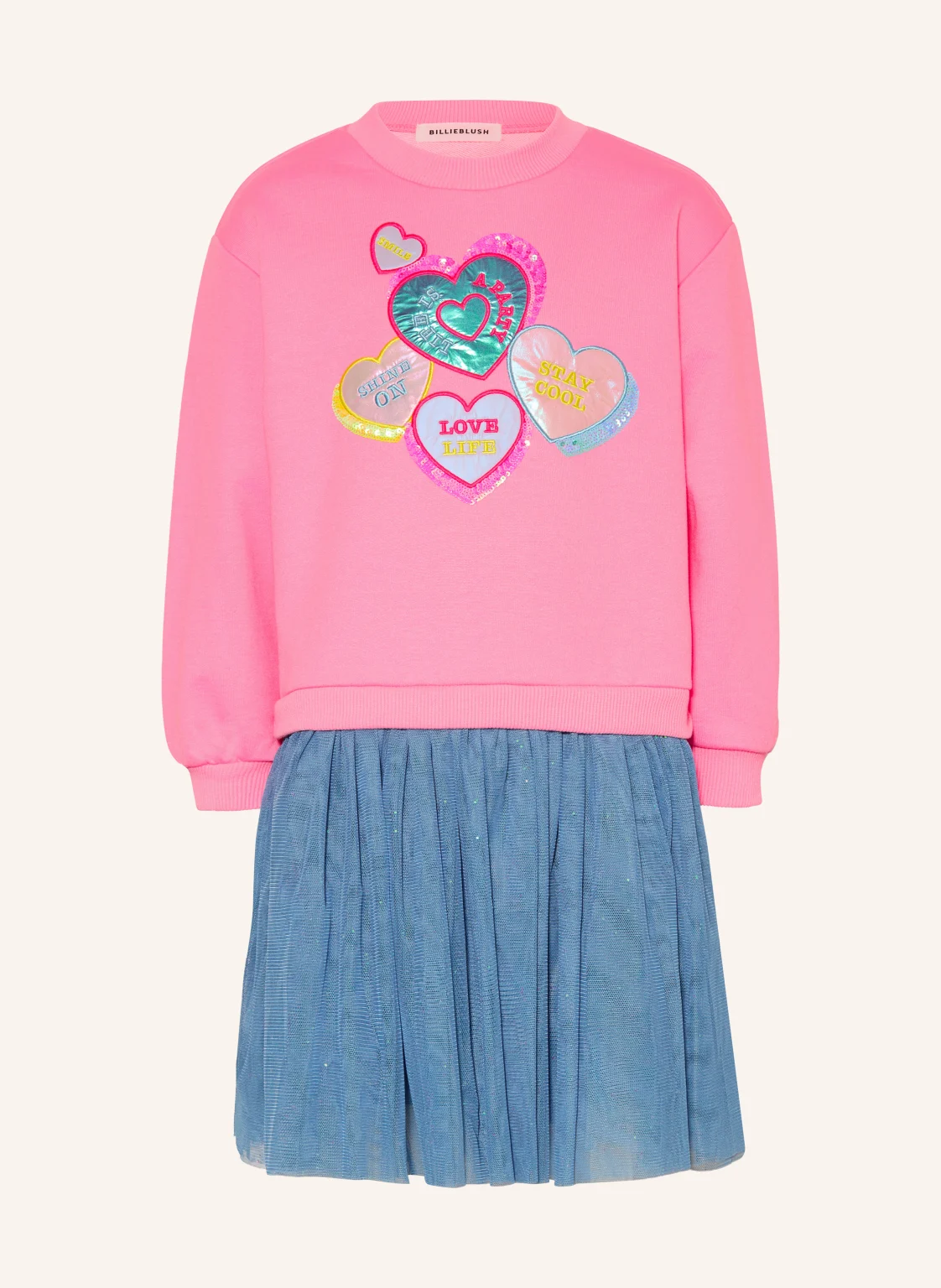 Billieblush Kleid im Materialmix mit Pailletten