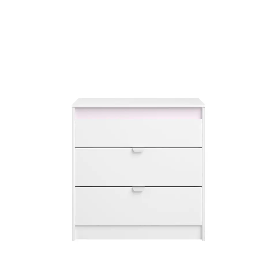 Ladekast Bobby - wit - 80x78,5x40,5 cm