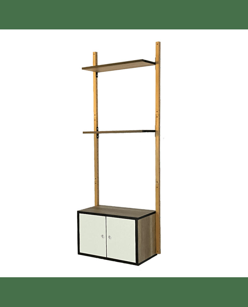 KALIBOIS - Étagère de Rangement, pour Salon, 178 x 65 x 25 cm en hêtre massif