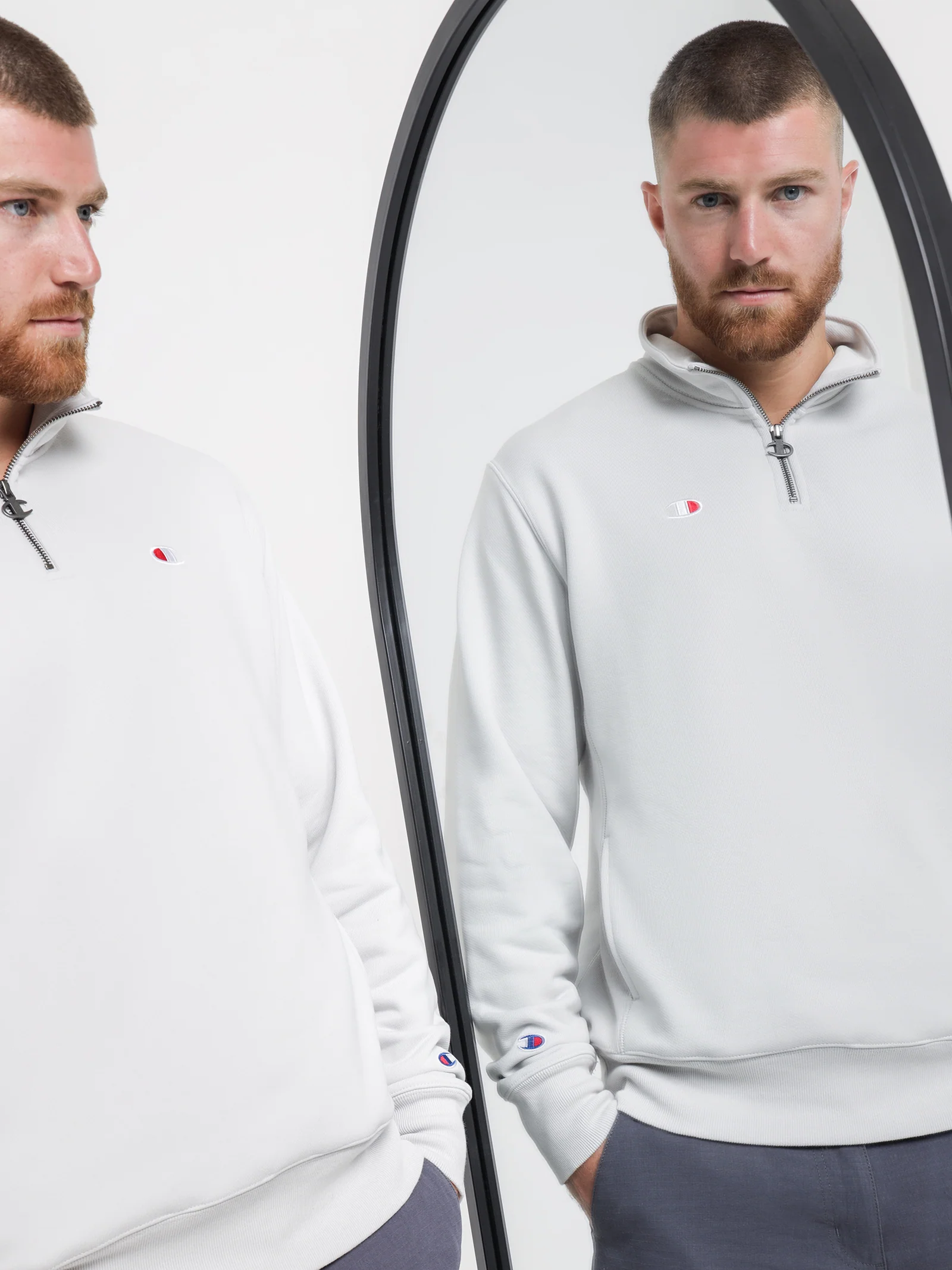 Reverse Weave Terry Quarter Zip Pullover