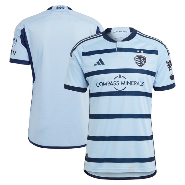 Sporting Kansas City adidas 2024 Hoops 4.0 Authentic Jersey - Light Blue