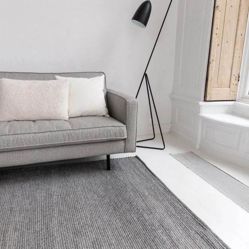 Interieur05 Wollen Vloerkleed Donkergrijs Vik - 340 x 240 cm