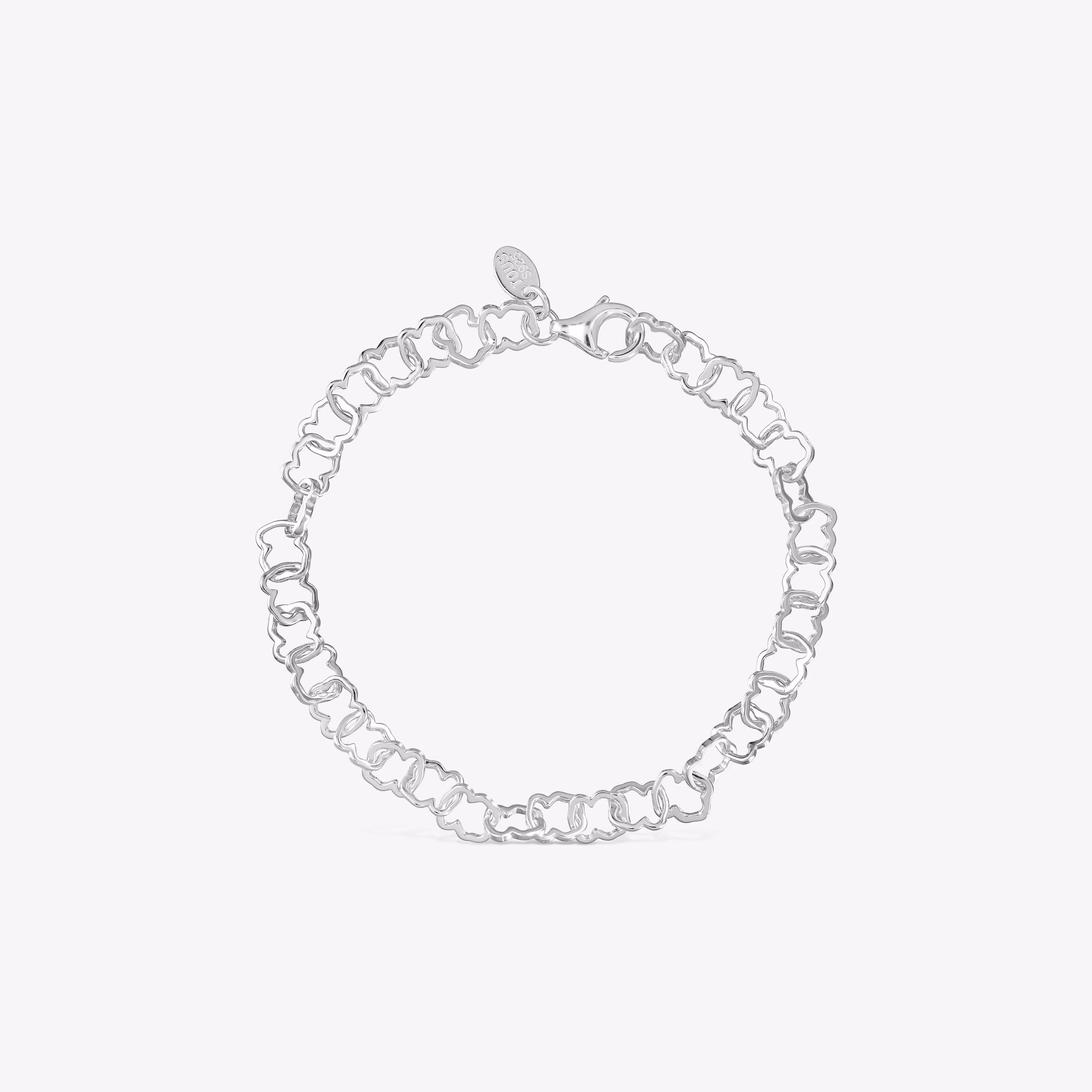 Pulsera de plata motivo 0,8cm. Carrusel