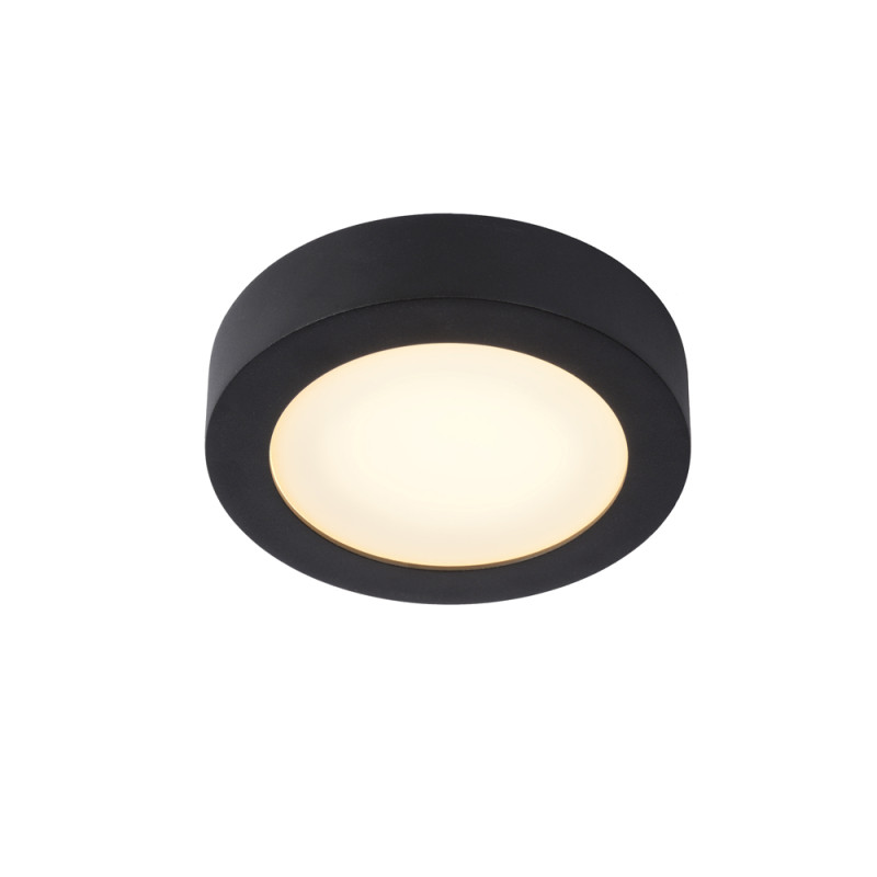 Plafonnier LED pour salle de bain Brice rond noir 686 lm 11 W LUCIDE
