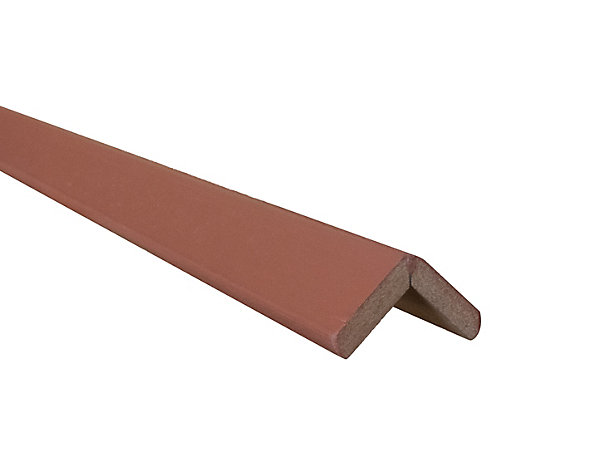 Baguette d'angle en MDF arrondi Ninna couleur terracotta 23X23mm L.2,44m