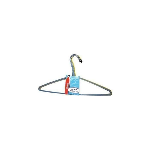 Cintre fil plastifié - THOMAS - 41 cm - Lot de 6 - Métal - Noir/Bleu - Contemporain