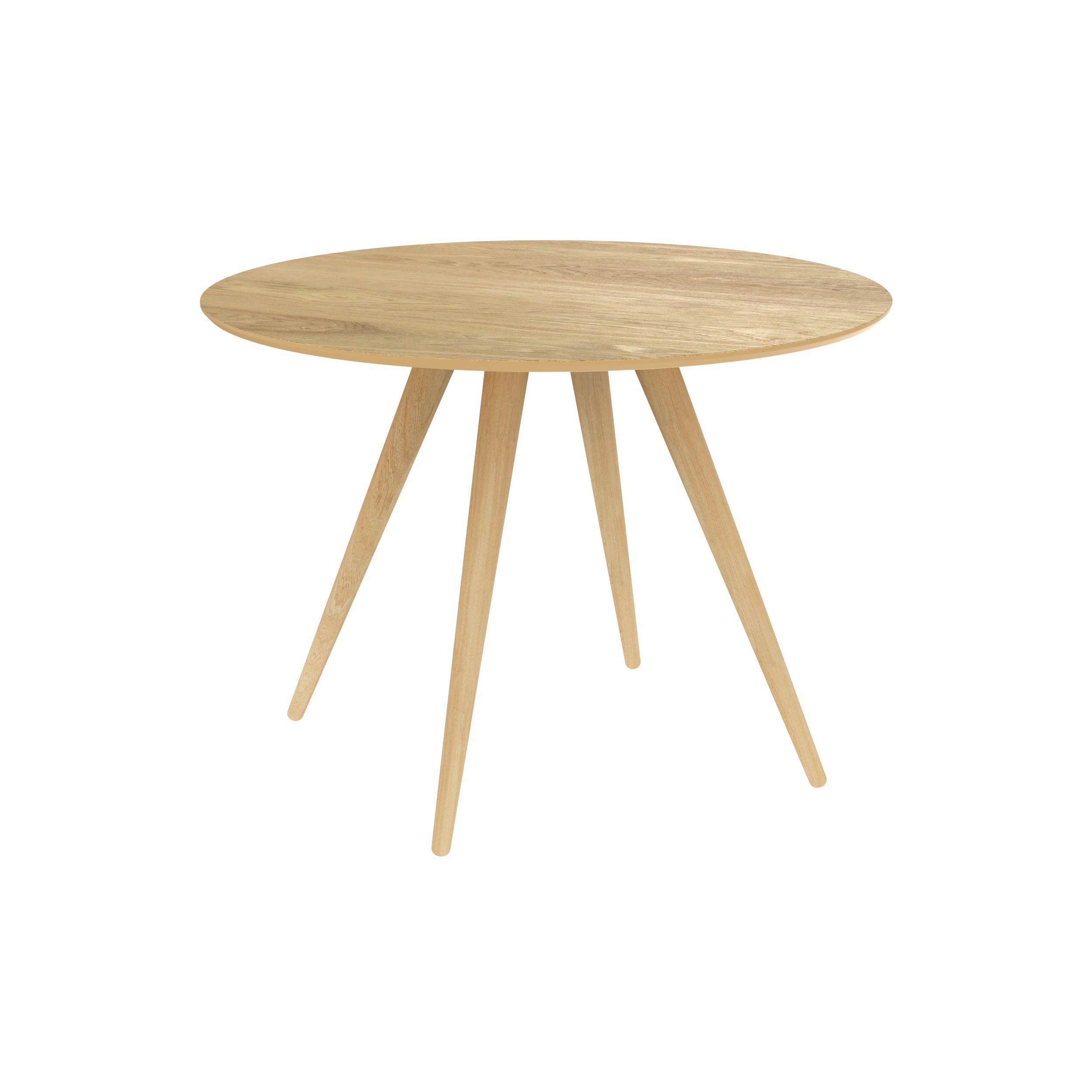LIWA - Table ronde 4 personnes en bois clair naturel D105 cm