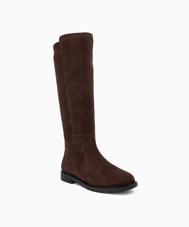 Tallo Brown - Suede Knee-High Boots