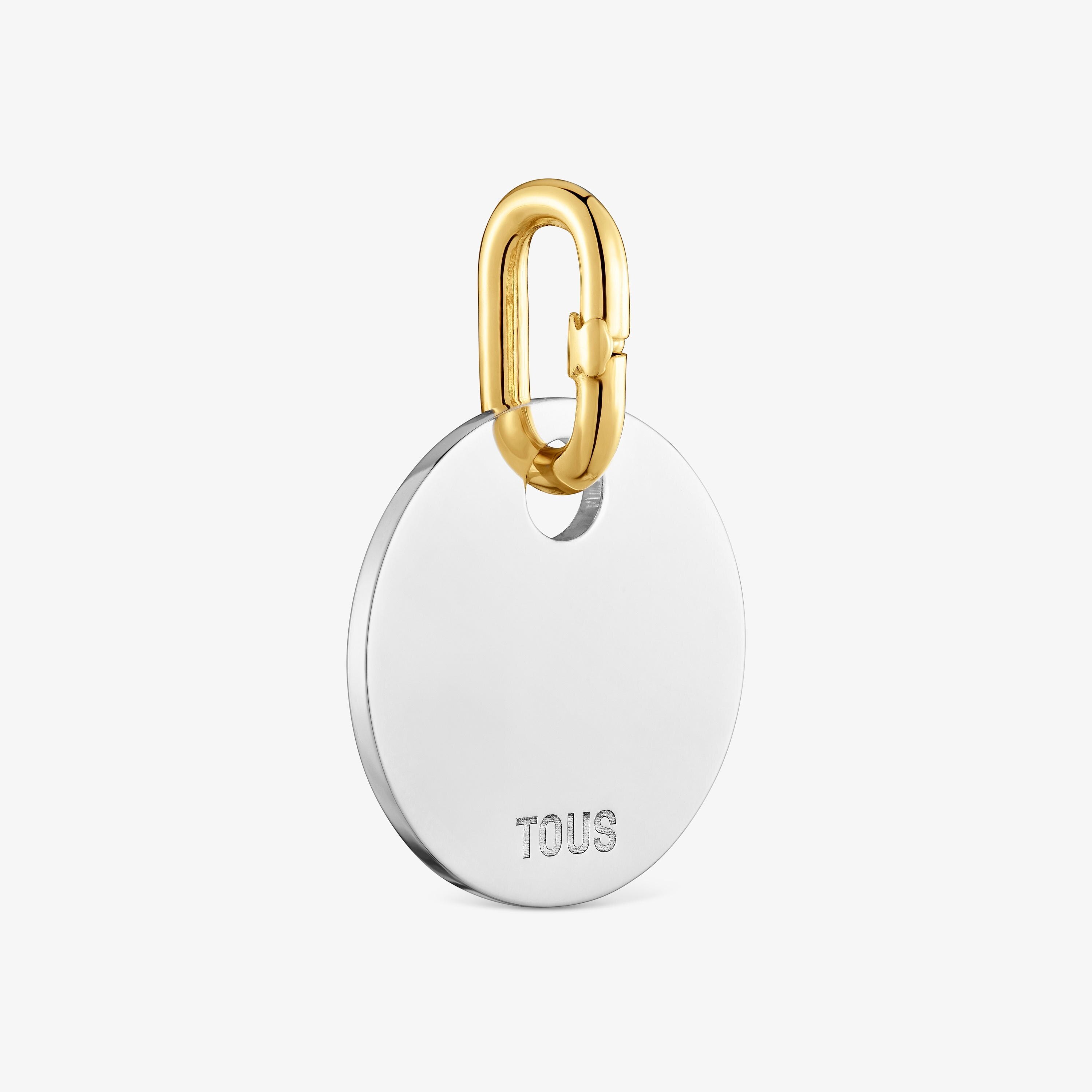 Colgante medalla bicolor 23 mm TOUS Unlock