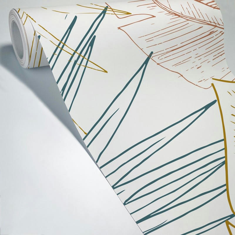 LAMNAR FARG - Papier Peint Panoramique L336xH270cm Multicolore Feuillage