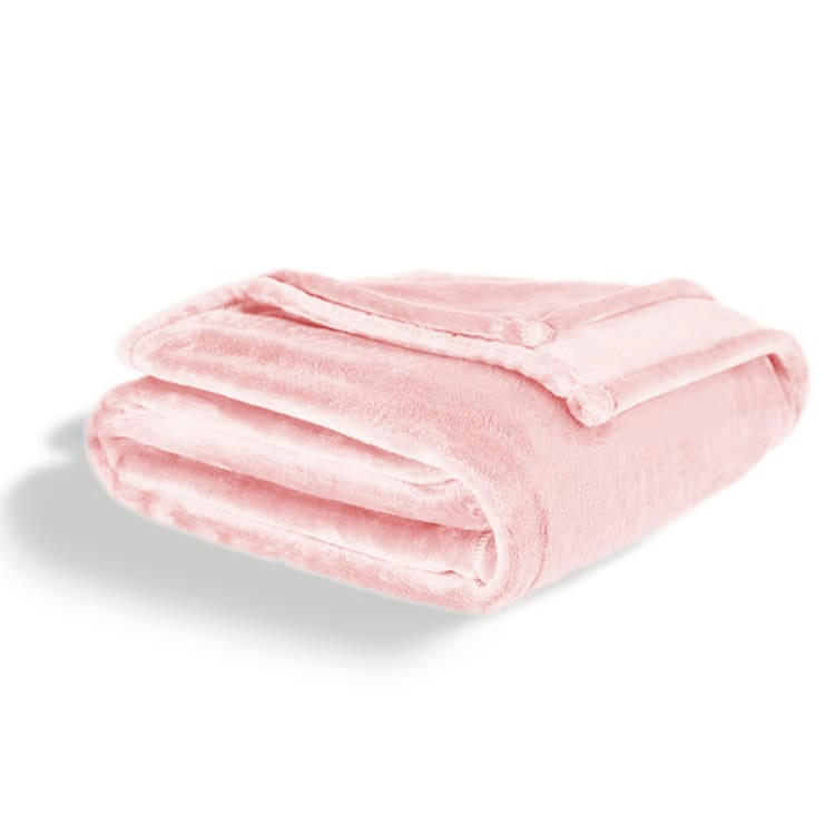 - Plaid flanelle douceur rose 220x240cm