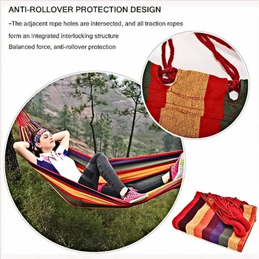 NNETM Durable Camping Hammock with Tree Straps - 450lbs Capacity