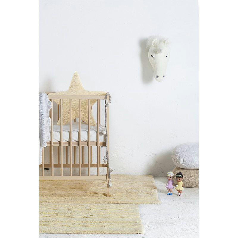 TRESSE - Tapis coton motif tresse vanille 120x160