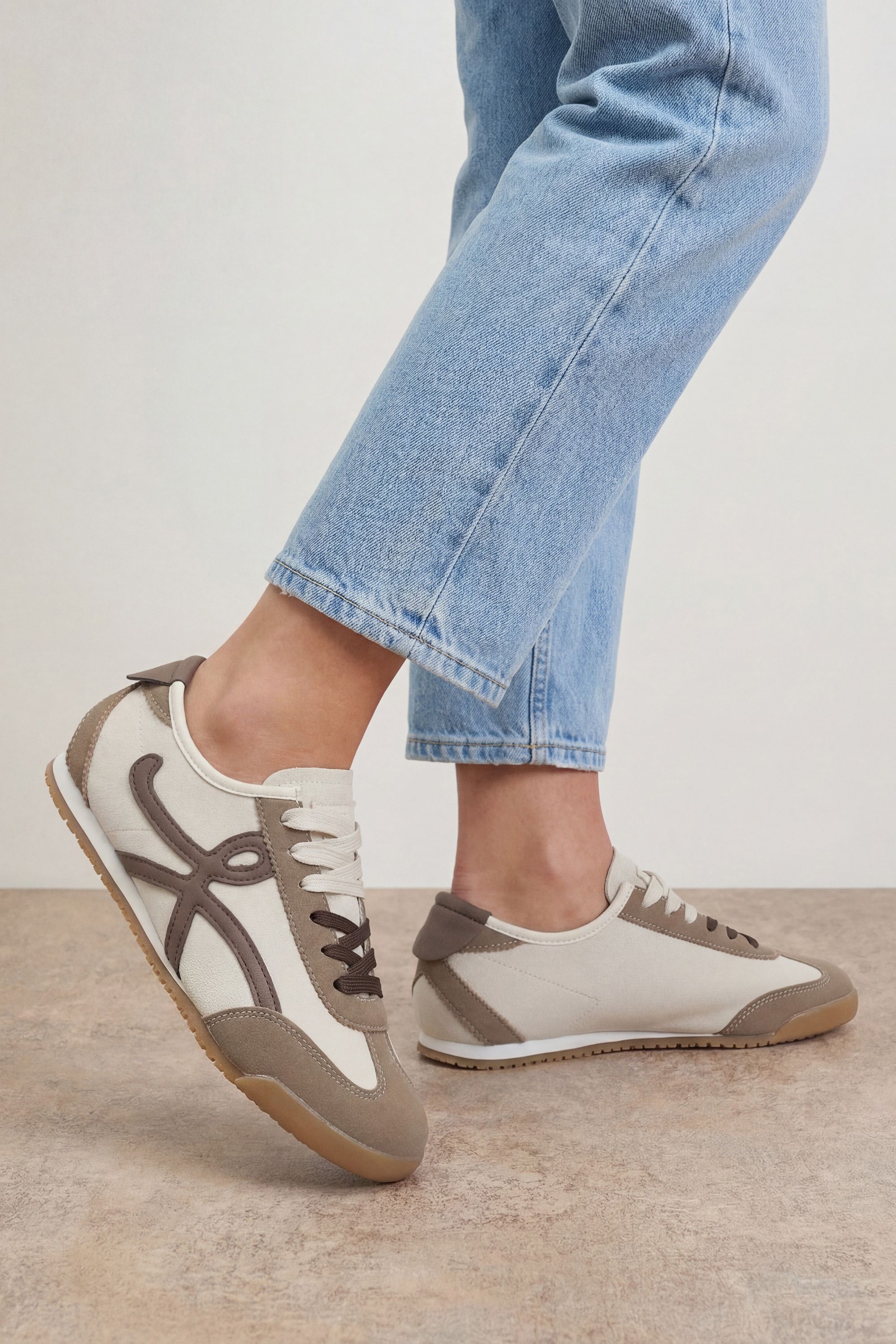 Oasis Patrick Faux Suede Lace Up Trainers