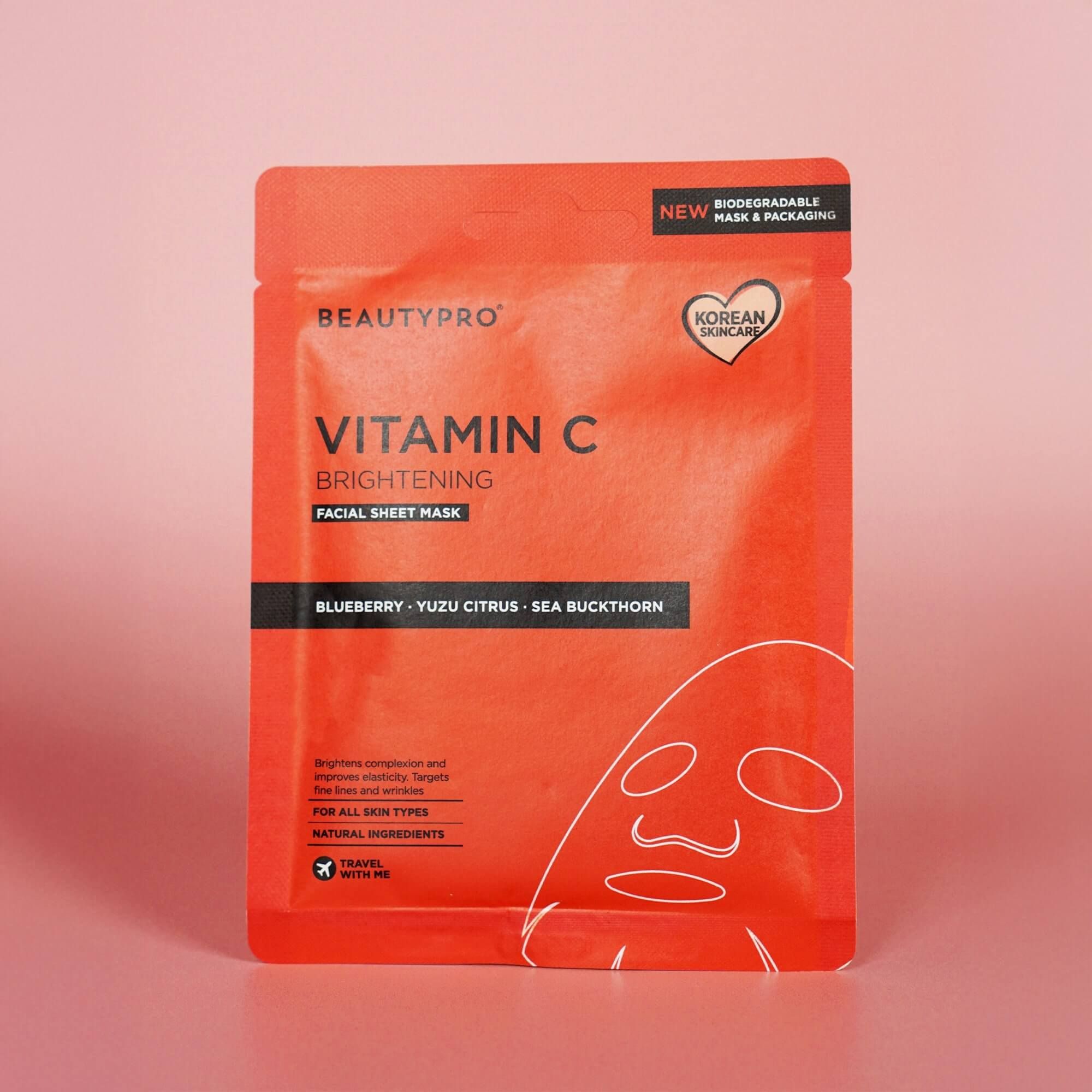 BEAUTYPRO Vitamin C Brightening Sheet Mask - Pack Of 4