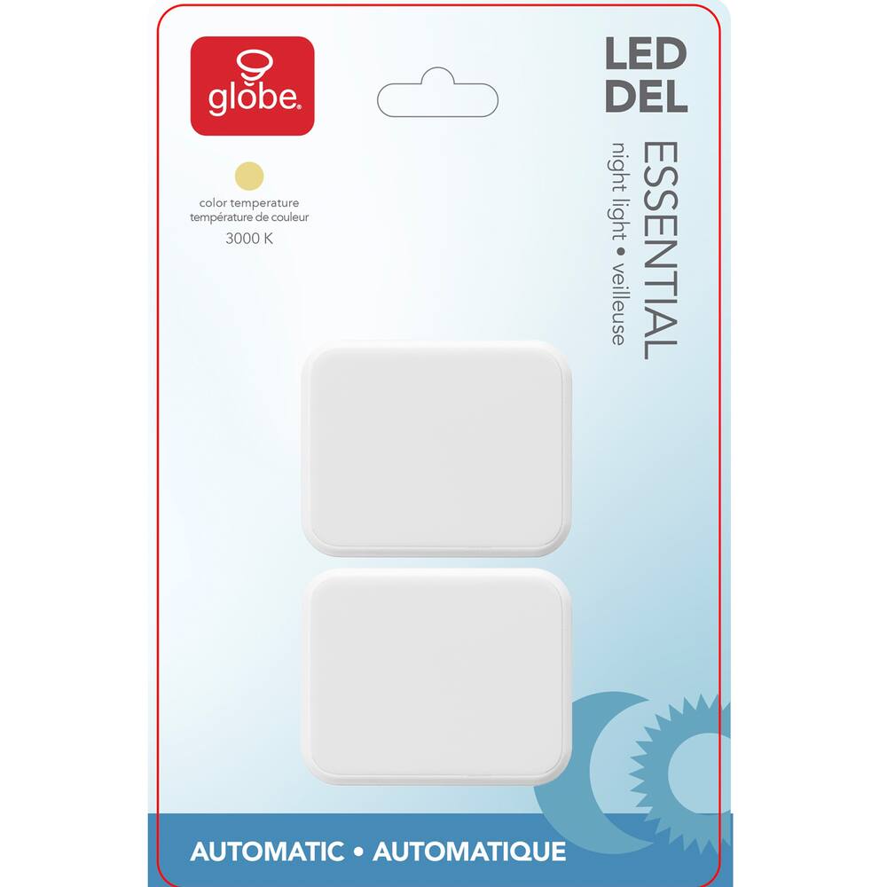 Globe Electric LED Automatic Mini Night Light, White