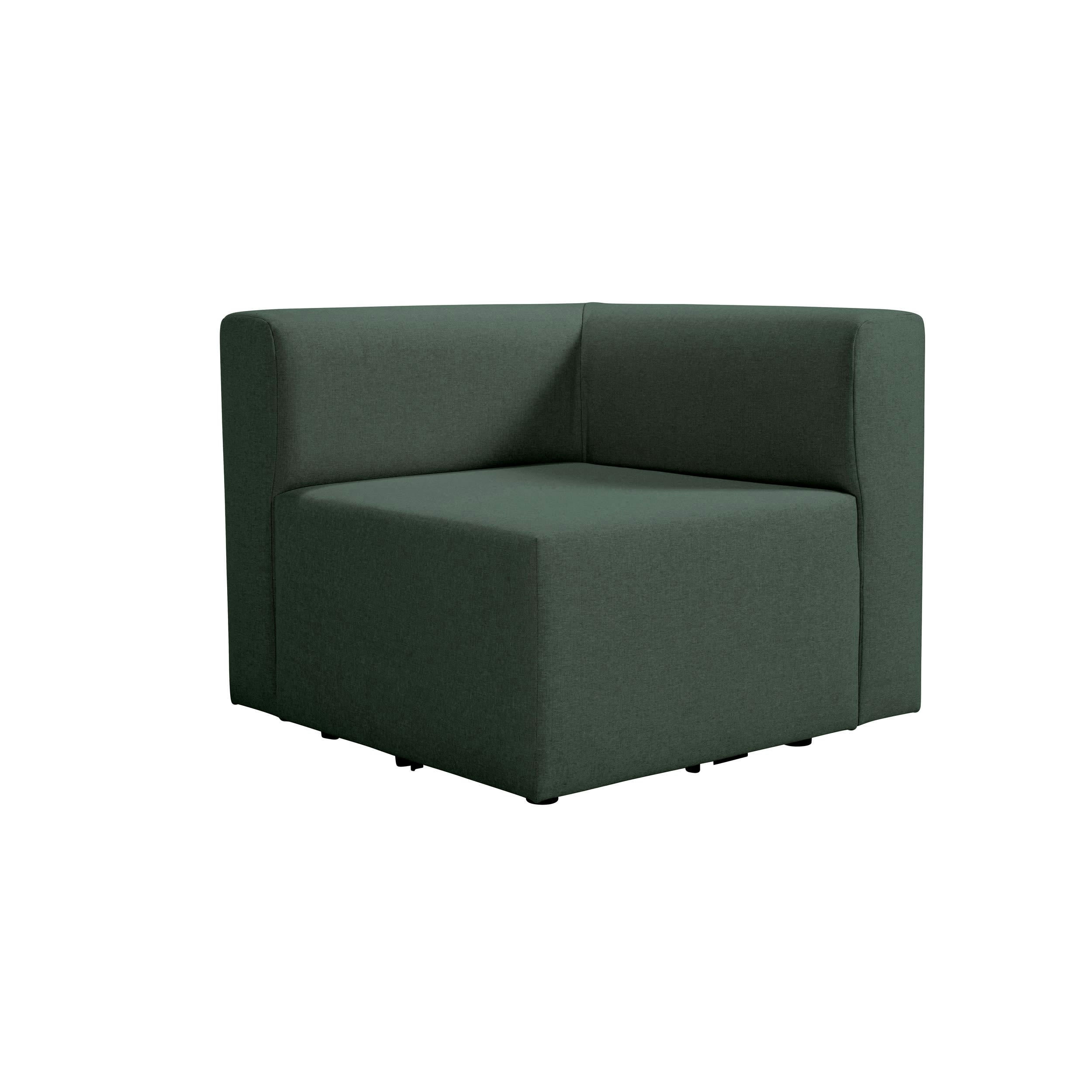 PINOT - Angle réversible pour canapé modulable en tissu vert