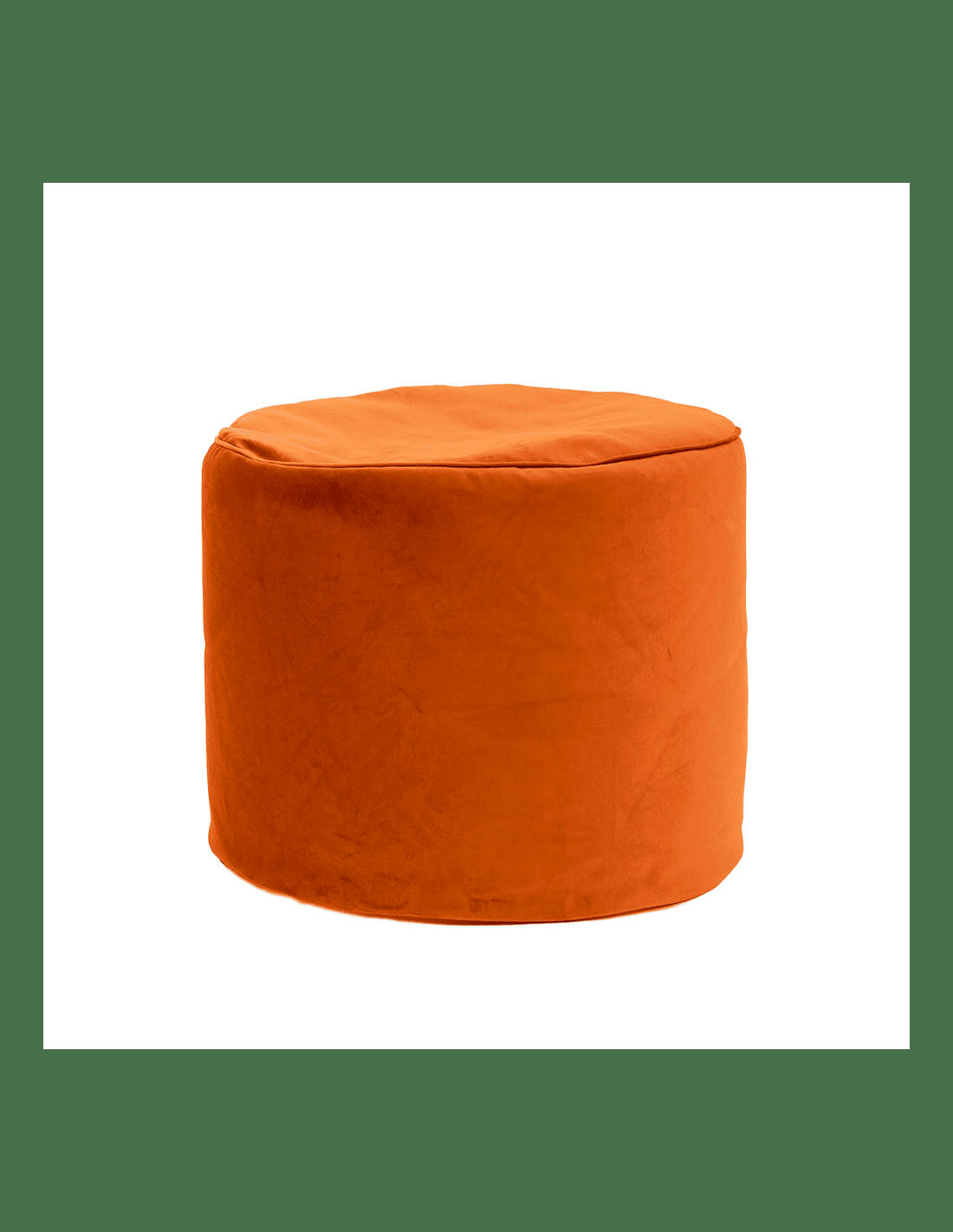 JUMBO VELVET - Pouf rond d'intérieur en velours terracotta