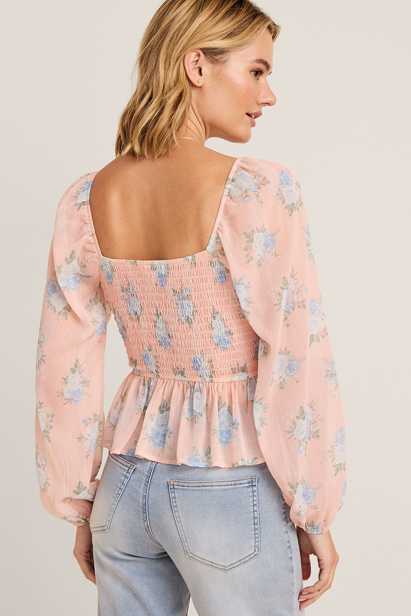 Margo Floral Long Sleeve Blouse