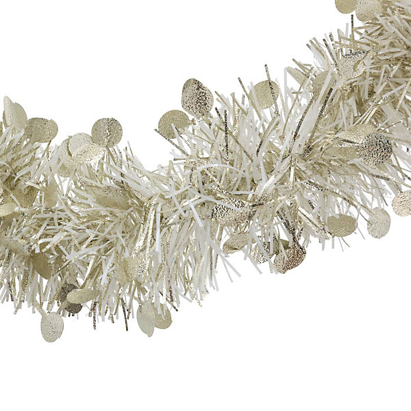 Guirlande de Noël pastille 100x4x2m or et blanc - Atmosphera