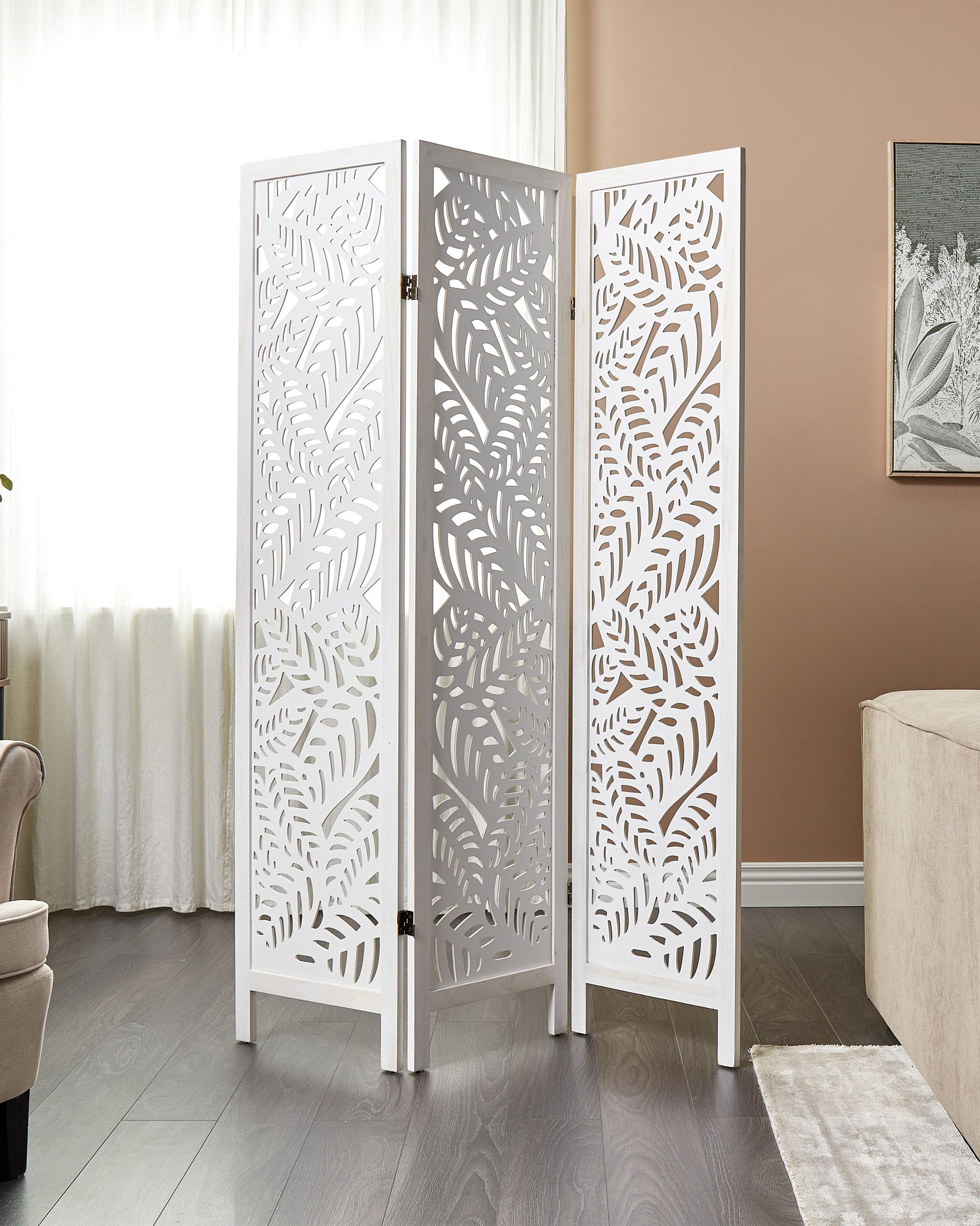 3 Panel Room Divider MELAGO White 122 cm 170 cm