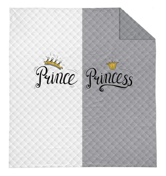 Narzuta 200x220 Prince Princess szara biała K 115 Holland 14