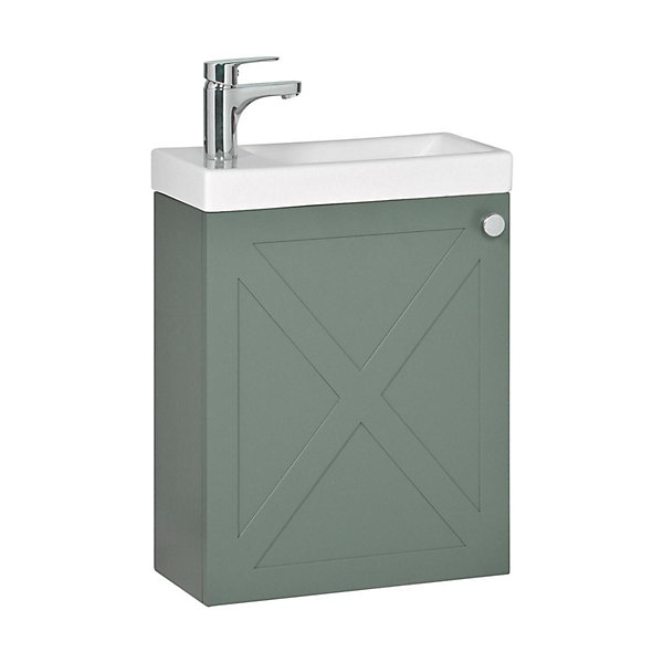 Meuble lave-mains AVA Vert de gris